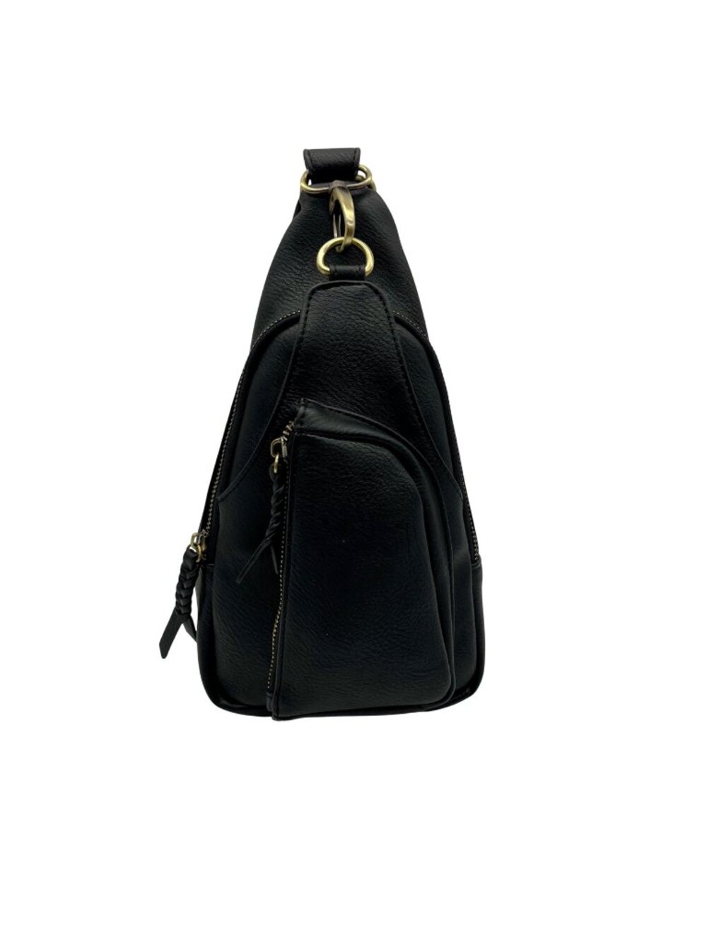 Antik Kraft Black Leather Sling Bag
